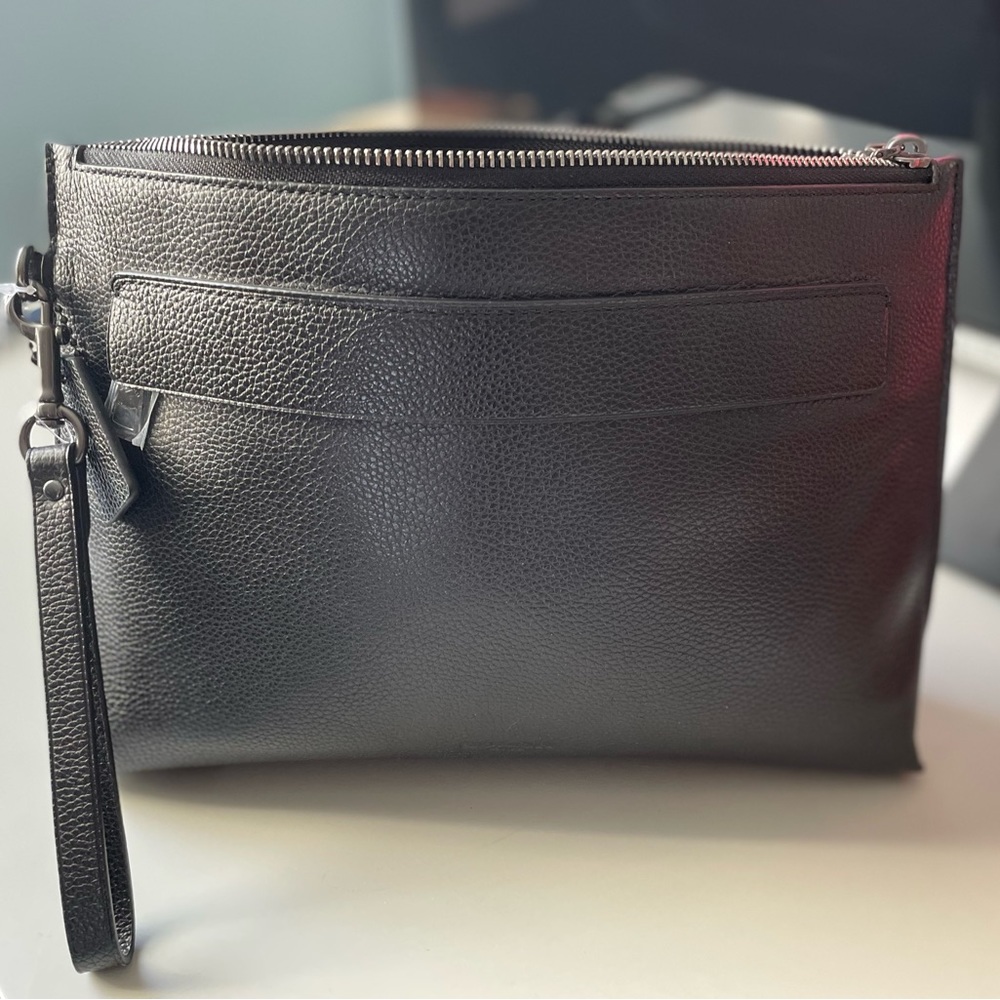 Coach Plain Leather Clutch